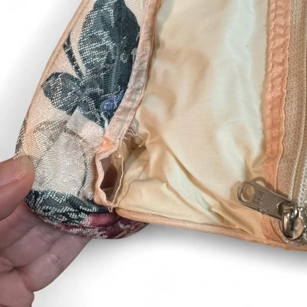 Vintage Floral Tapestry print hanging makeup‎ toiletries bag w/ storage pockets